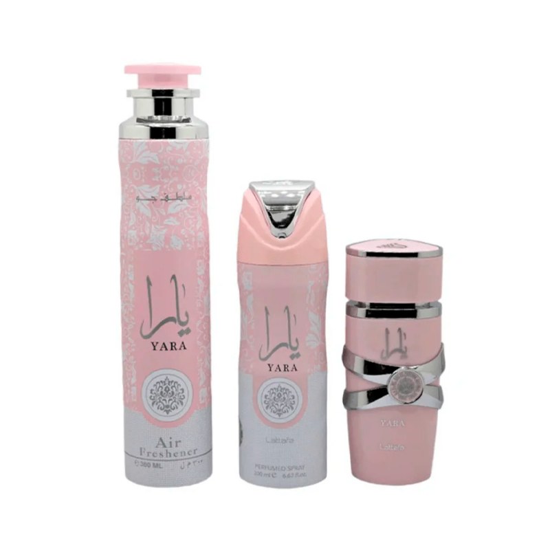Lattafa Yara Eau de Parfum 100ml + Desodorizante 200ml + Ambientador 300ml